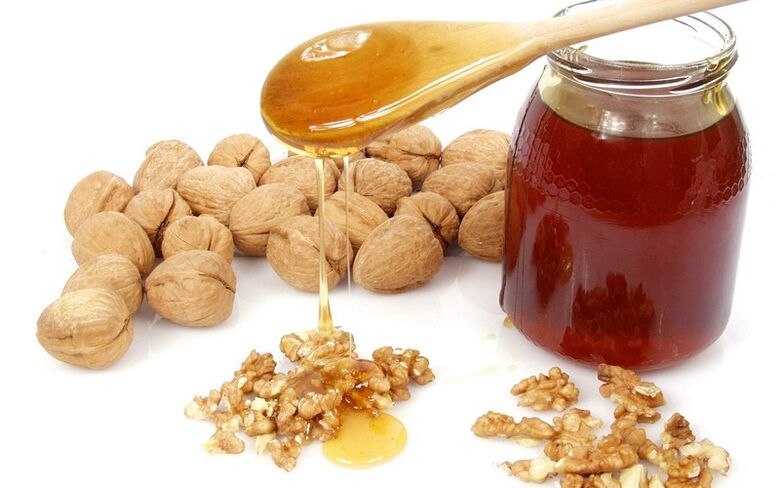 Dió mézzel - egy egyszerű és ízletes étel, amely segít megbirkózni az impotenciával